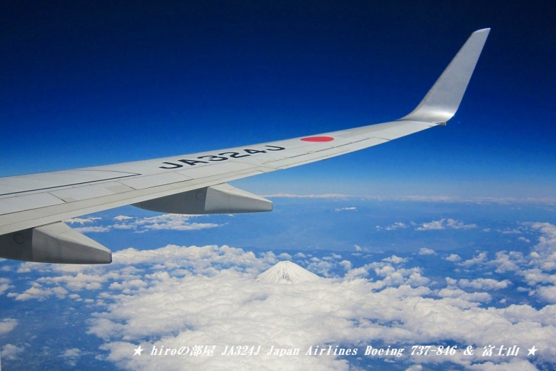 hiroの部屋　JA324J Japan Airlines Boeing 737-846 ＆ 富士山