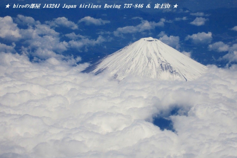 hiroの部屋　JA324J Japan Airlines Boeing 737-846 ＆ 富士山